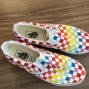 Vans Rainbow Checkered Sneakers Women’s